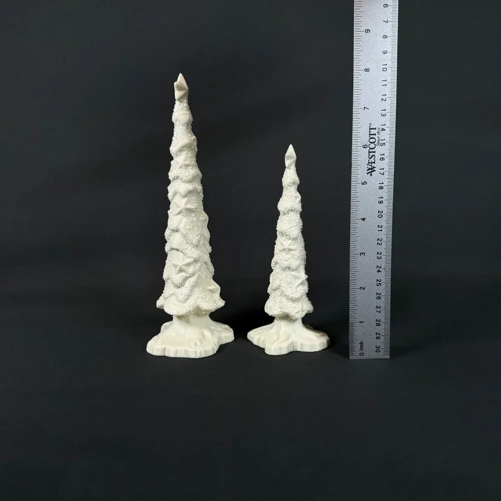 Lot of 2 Dept 56 Snowbabies Starry Pines Trees Accessory Christmas Tree